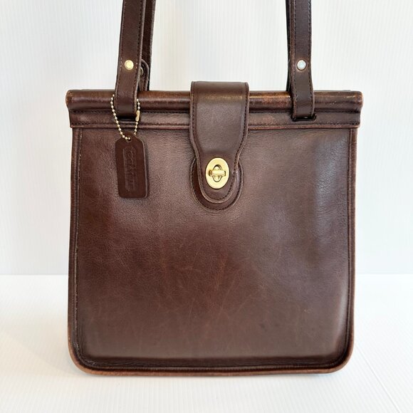 Vintage Coach Weston Shopper 9021 Mahogany Leather Shoulder Bag - Picture 14 of 14